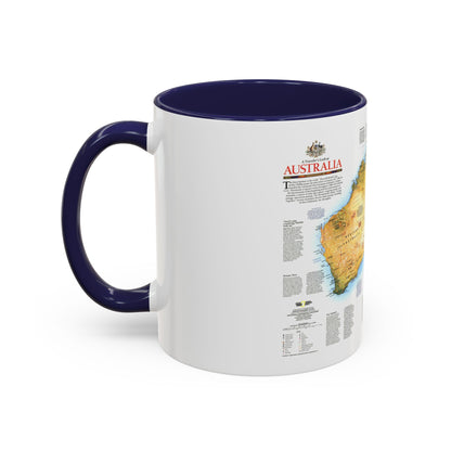 Australia - A Traveller's Look (1988) (Map) Accent Coffee Mug
