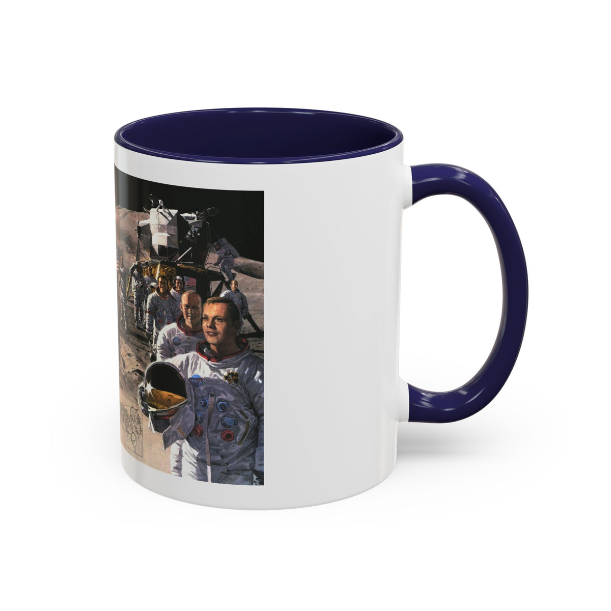 Space - Teammates in Mankind's Greatest Adventure (1973) (Map) Accent Coffee Mug