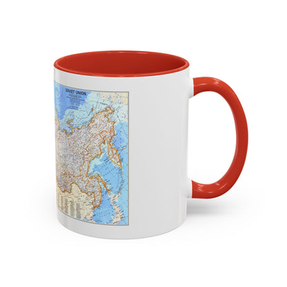 Russia - Soviet Union (1976) (Map) Accent Coffee Mug