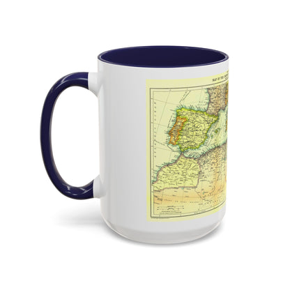 Mediterranean - Countries Bordering the (1912) (Map) Accent Coffee Mug