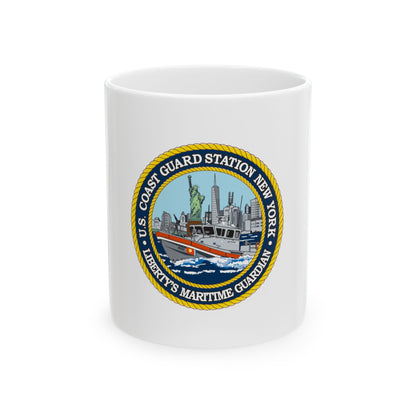 USCG Station New York (U.S. Coast Guard) White Coffee Mug