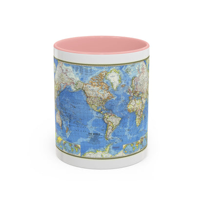 World Map (1970) (Map) Accent Coffee Mug