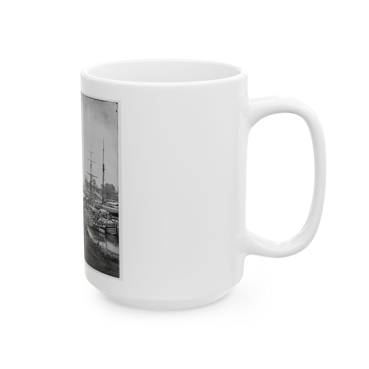 White House Landing, Va. Supply Vessels At Anchor (U.S. Civil War) White Coffee Mug