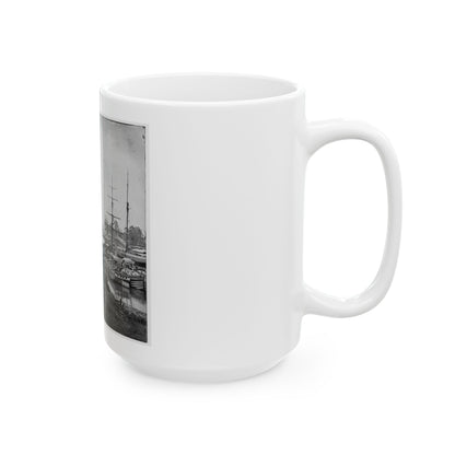 White House Landing, Va. Supply Vessels At Anchor (U.S. Civil War) White Coffee Mug