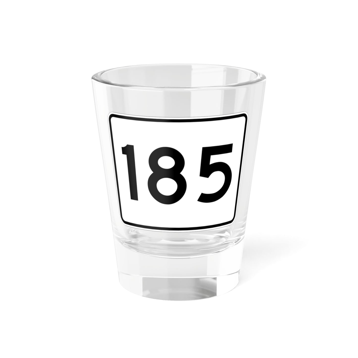 MA Route 185 (Massachusetts) (Road Sign) Shot Glass 1.5oz