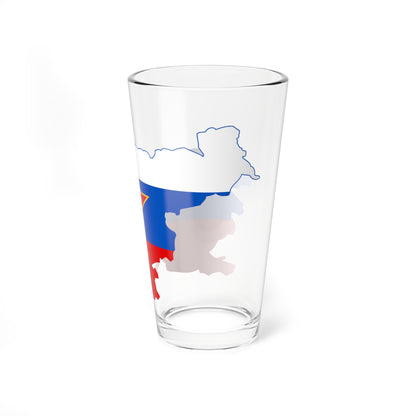 Flag map of Slovenia 1945-1991 (Slovenia) Pint Glass 16oz