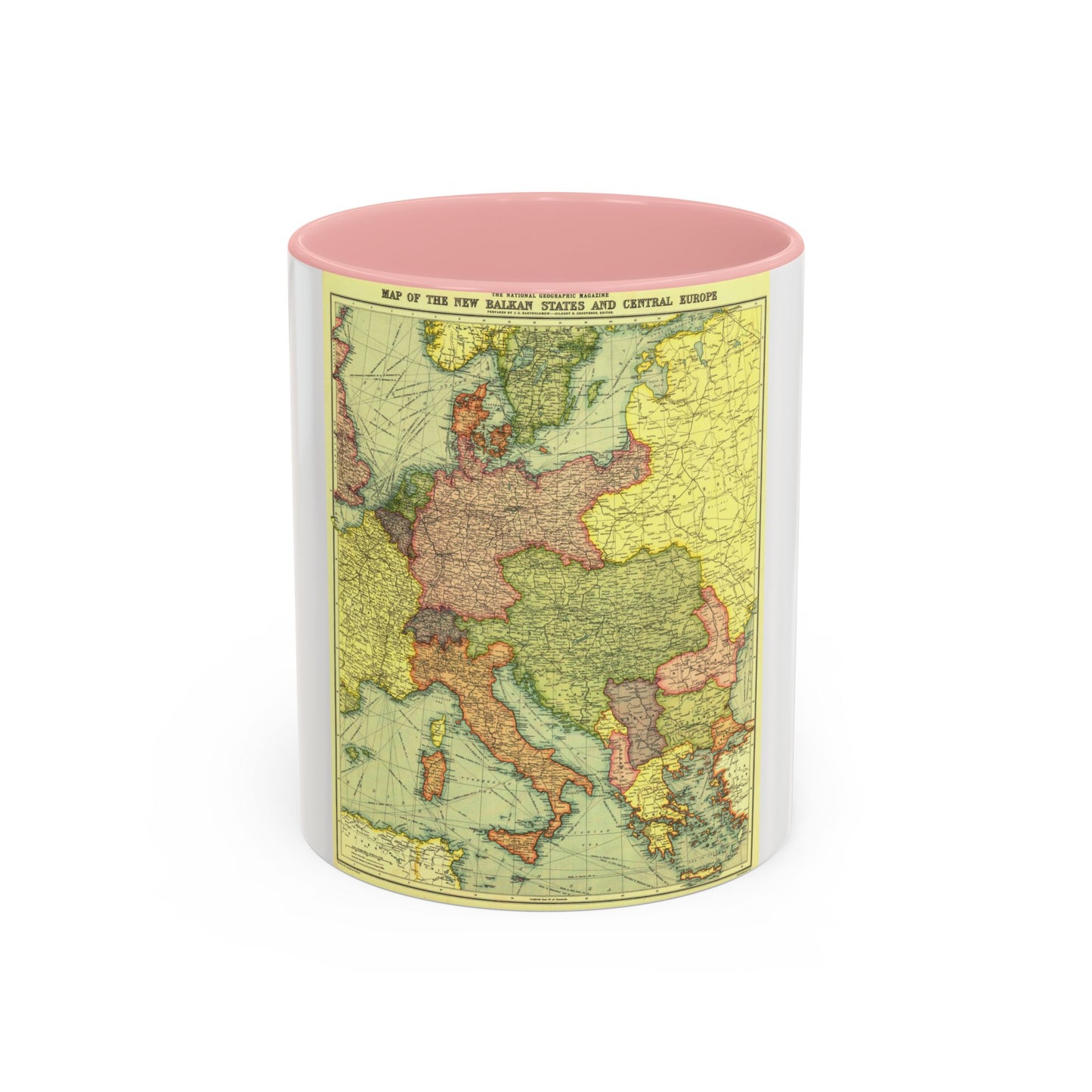 Europe, Central & the Balkan States (1915) (Map) Accent Coffee Mug