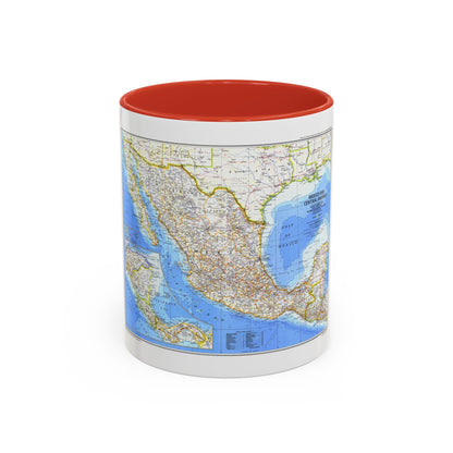 Central America & Mexico (1980) (Map) Accent Coffee Mug