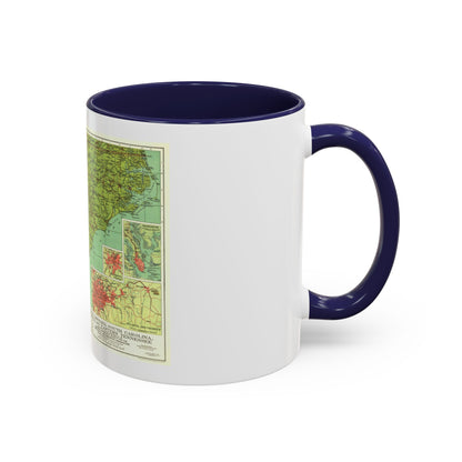 USA - Southeastern (1926) (Map) Accent Coffee Mug
