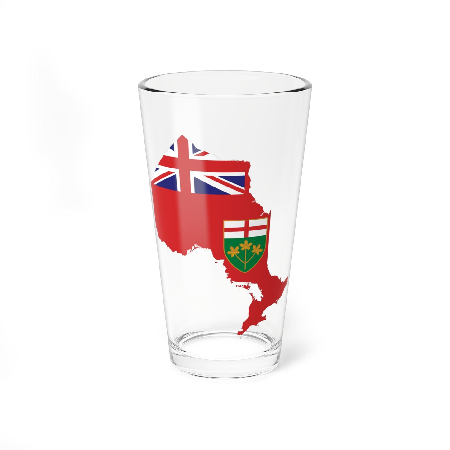 Flag-map of Ontario (Canada) Pint Glass 16oz