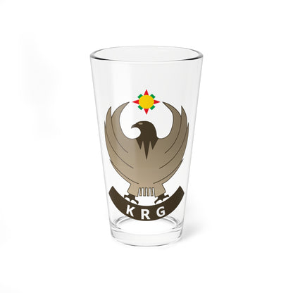 Emblem of Kurdistan Regional Government (Iraq) (Coat of Arms) Pint Glass 16oz