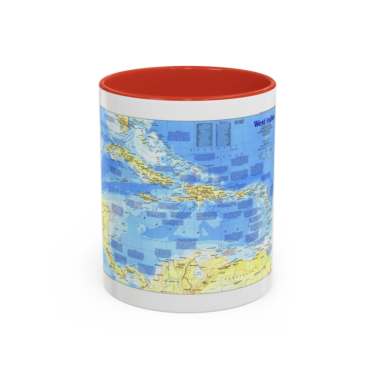 West Indies 1 (1987) (Map) Accent Coffee Mug