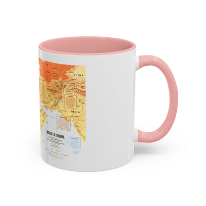 Middle East in Turmoil (1980) (Map) Accent Coffee Mug