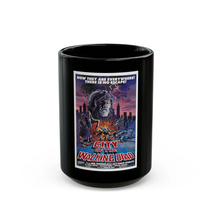 CITY OF THE WALKING DEAD (NIGHTMARE CITY) 1980 Movie Poster - Black Coffee Mug-15oz-Go Mug Yourself