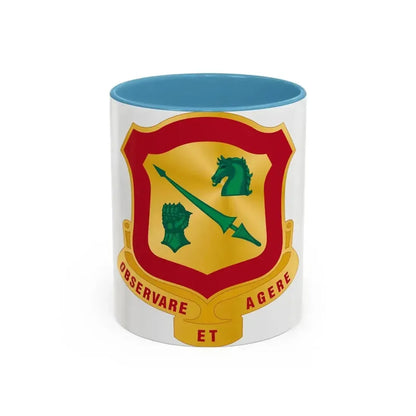 170th Antiaircraft Artillery Battalion (U.S. Army) Accent Coffee Mug 11oz Light Blue - Go Mug Yourself