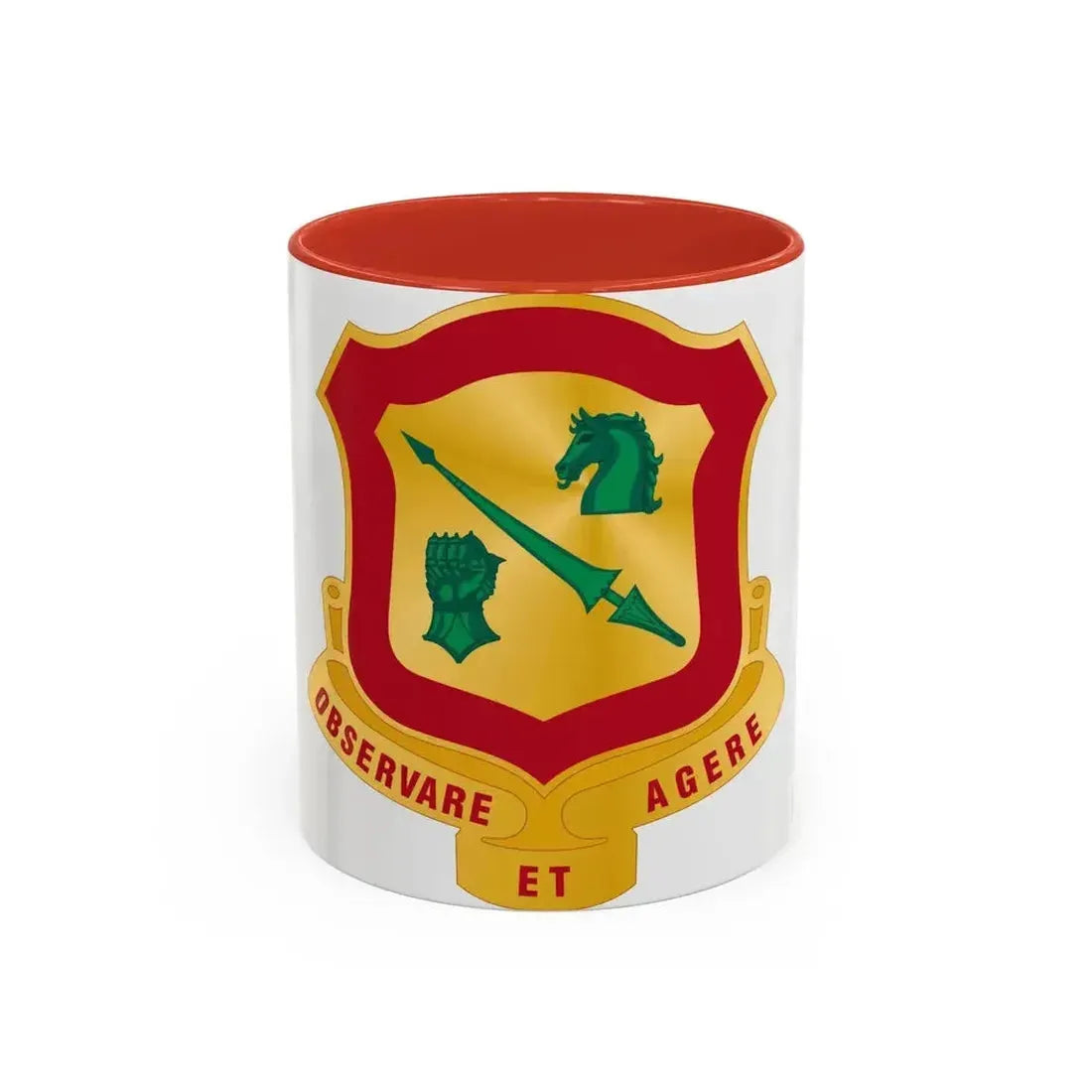 170th Antiaircraft Artillery Battalion (U.S. Army) Accent Coffee Mug 11oz Red - Go Mug Yourself