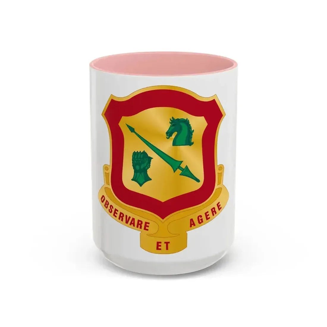170th Antiaircraft Artillery Battalion (U.S. Army) Accent Coffee Mug 15oz Pink - Go Mug Yourself