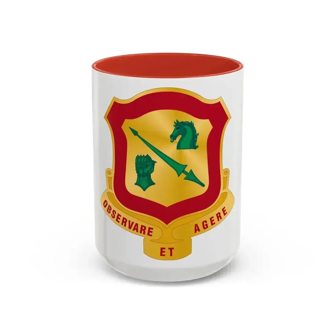 170th Antiaircraft Artillery Battalion (U.S. Army) Accent Coffee Mug 15oz Red - Go Mug Yourself