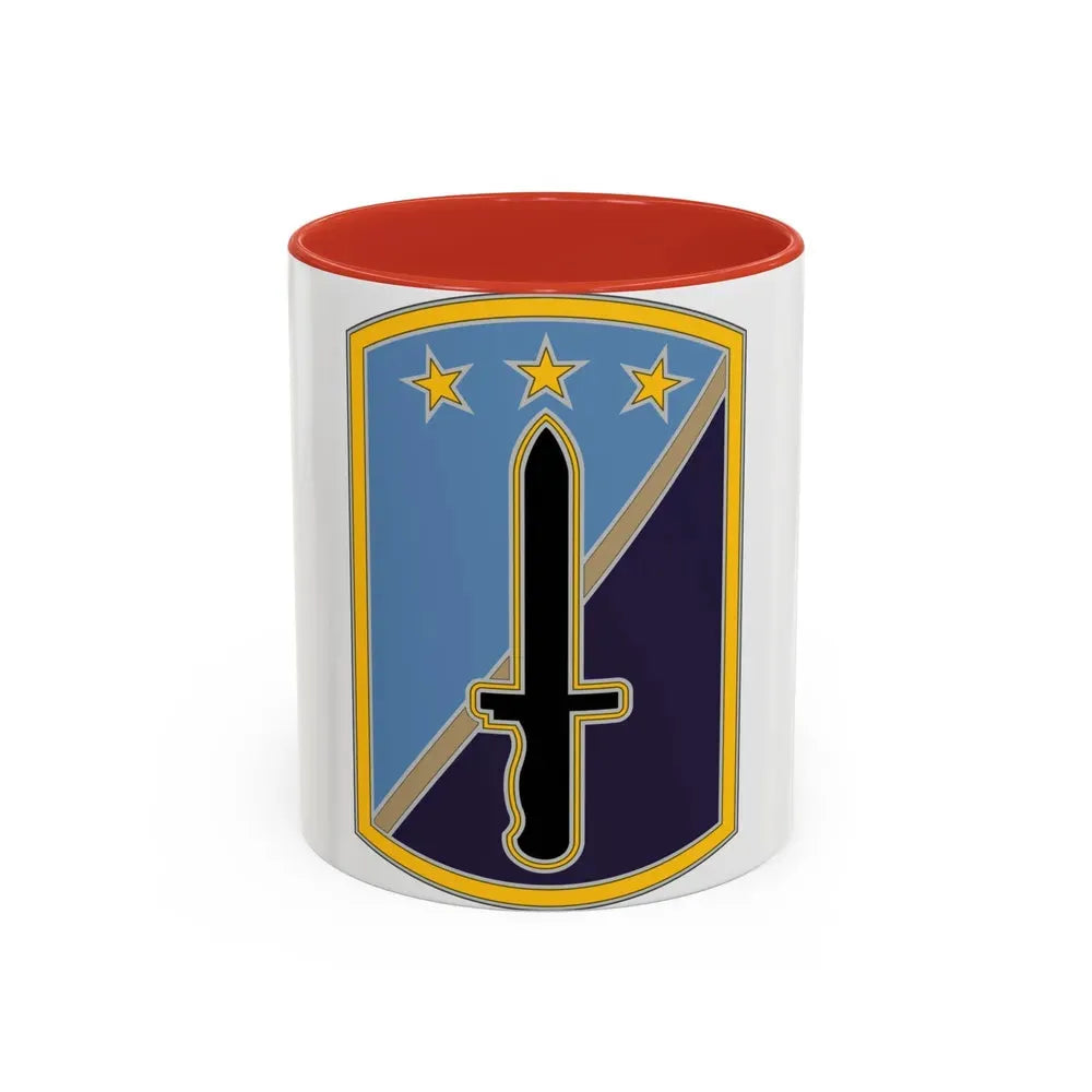 170TH INFANTRY BRIGADE (U.S. Army) Accent Coffee Mug 11oz Red - Go Mug Yourself