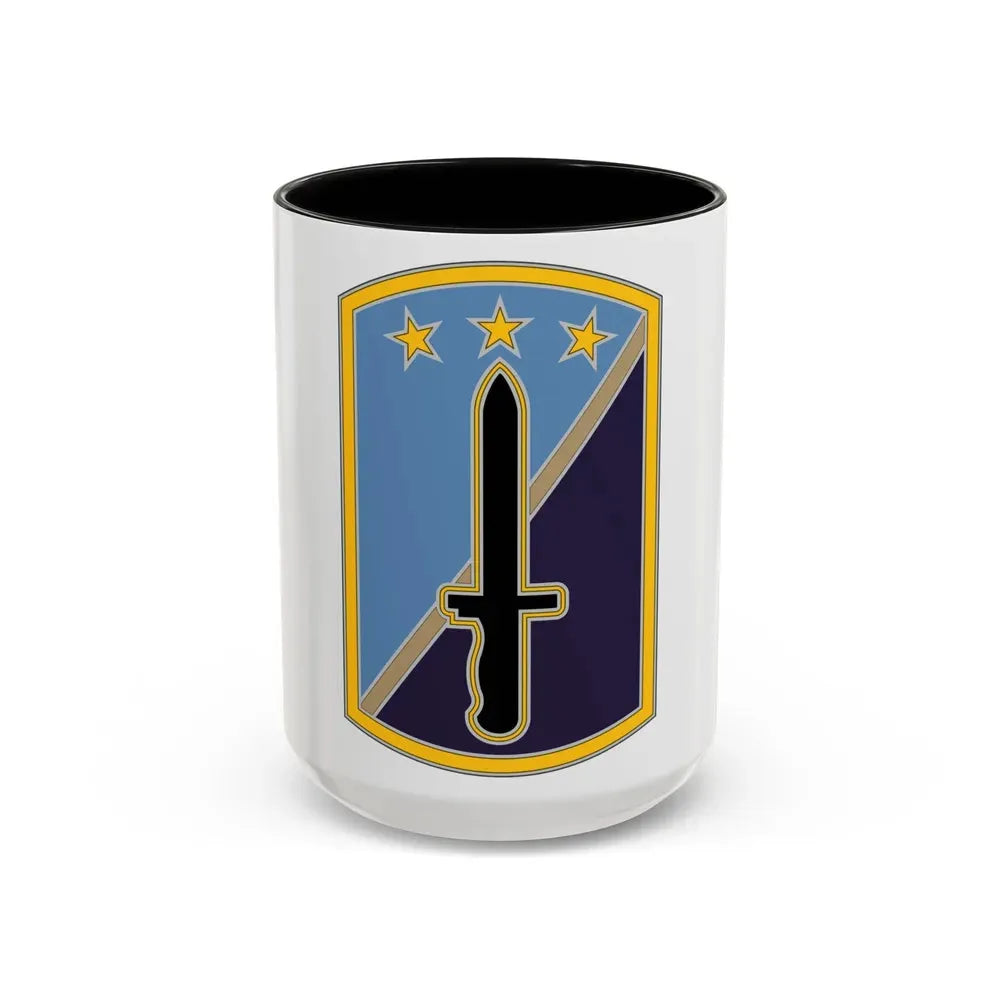170TH INFANTRY BRIGADE (U.S. Army) Accent Coffee Mug 15oz Black - Go Mug Yourself