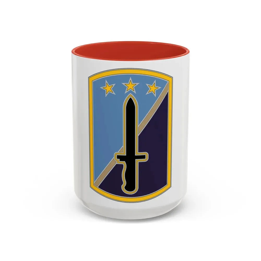 170TH INFANTRY BRIGADE (U.S. Army) Accent Coffee Mug 15oz Red - Go Mug Yourself