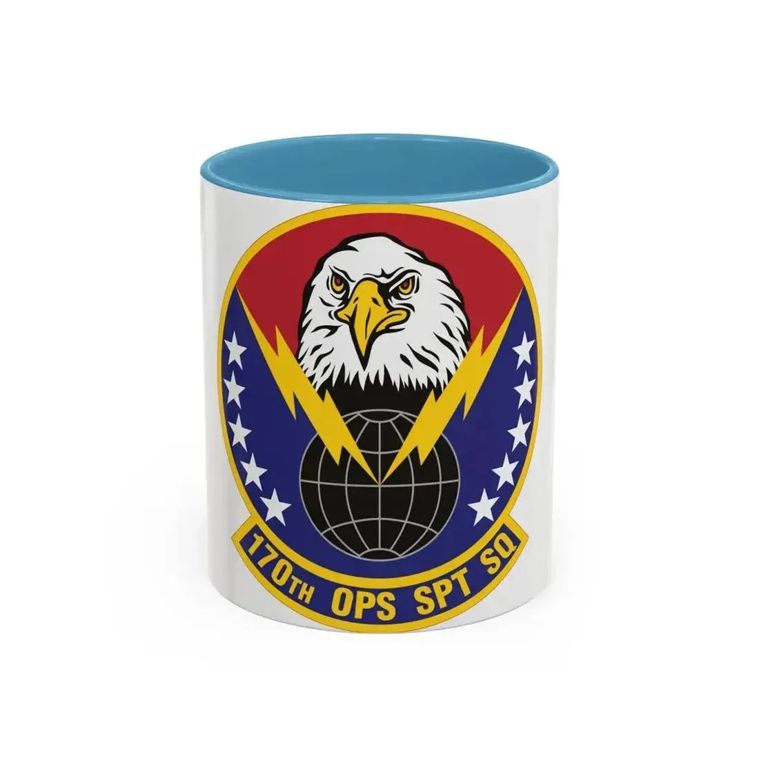 170th Operations Support Squadron (U.S. Air Force) Accent Coffee Mug 11oz Light Blue - Go Mug Yourself