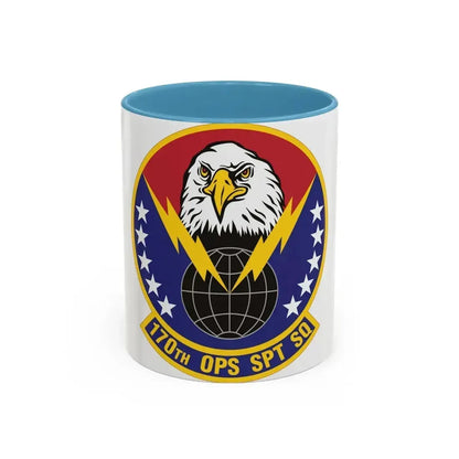170th Operations Support Squadron (U.S. Air Force) Accent Coffee Mug 11oz Light Blue - Go Mug Yourself
