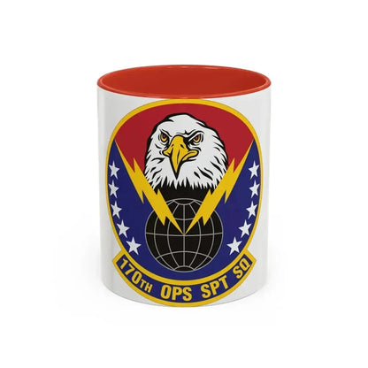 170th Operations Support Squadron (U.S. Air Force) Accent Coffee Mug 11oz Red - Go Mug Yourself