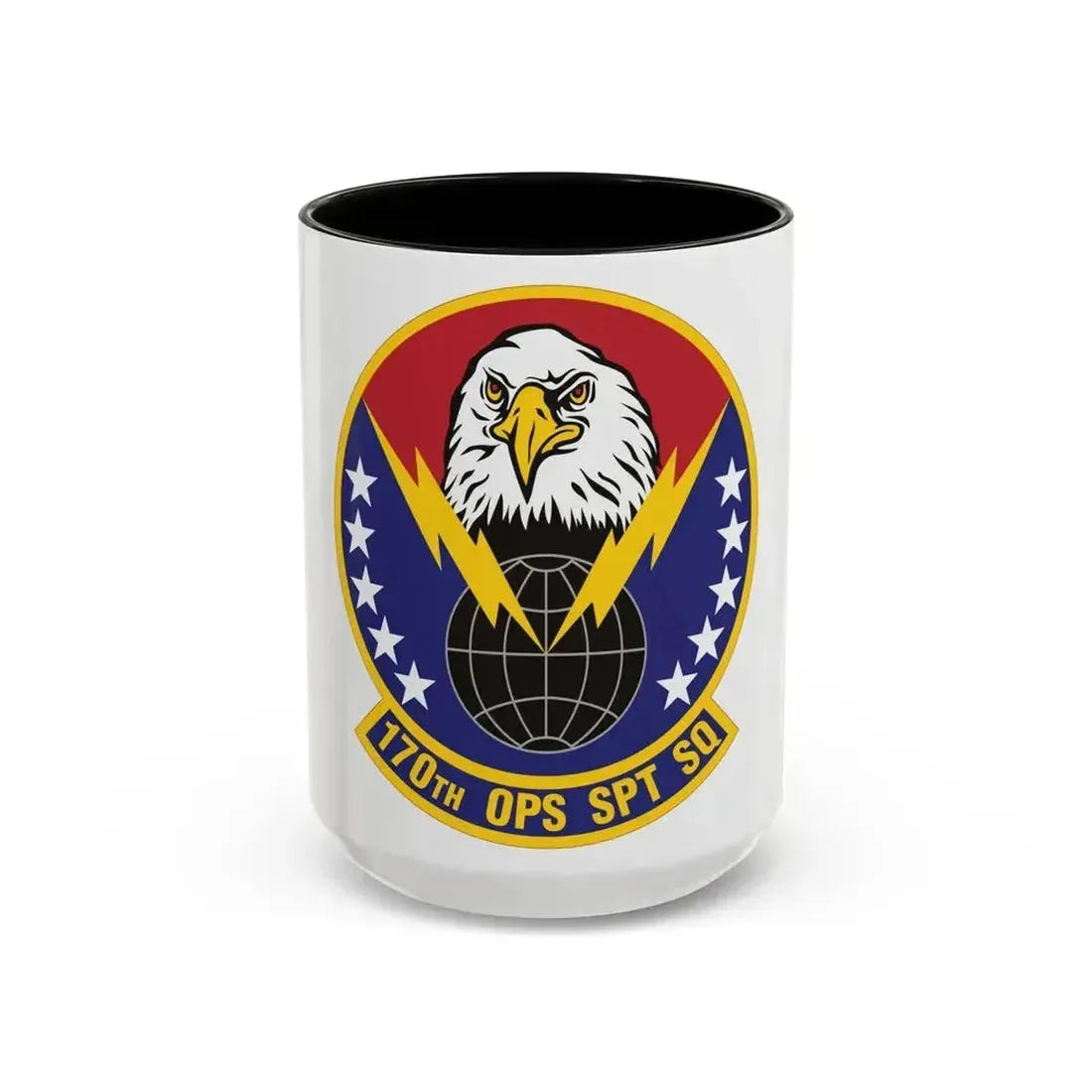170th Operations Support Squadron (U.S. Air Force) Accent Coffee Mug 15oz Black - Go Mug Yourself