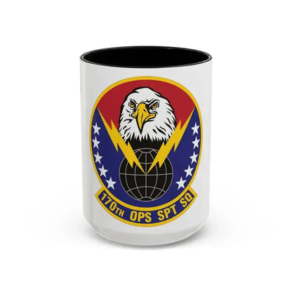 170th Operations Support Squadron (U.S. Air Force) Accent Coffee Mug 15oz Black - Go Mug Yourself