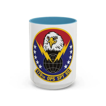170th Operations Support Squadron (U.S. Air Force) Accent Coffee Mug 15oz Light Blue - Go Mug Yourself