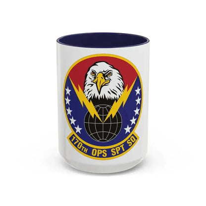 170th Operations Support Squadron (U.S. Air Force) Accent Coffee Mug 15oz Navy - Go Mug Yourself