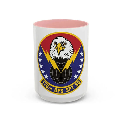 170th Operations Support Squadron (U.S. Air Force) Accent Coffee Mug 15oz Pink - Go Mug Yourself