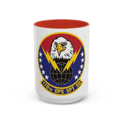 170th Operations Support Squadron (U.S. Air Force) Accent Coffee Mug 15oz Red - Go Mug Yourself
