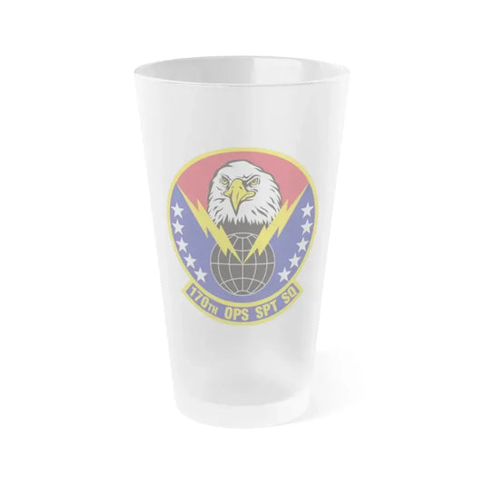 170th Operations Support Squadron (U.S. Air Force) Frosted Pint Glass 16oz 16oz Frosted - Go Mug Yourself