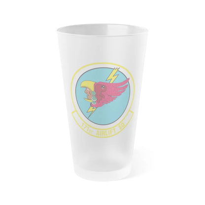 171 Airlift Squadron (U.S. Air Force) Frosted Pint Glass 16oz-16oz-Frosted-Go Mug Yourself