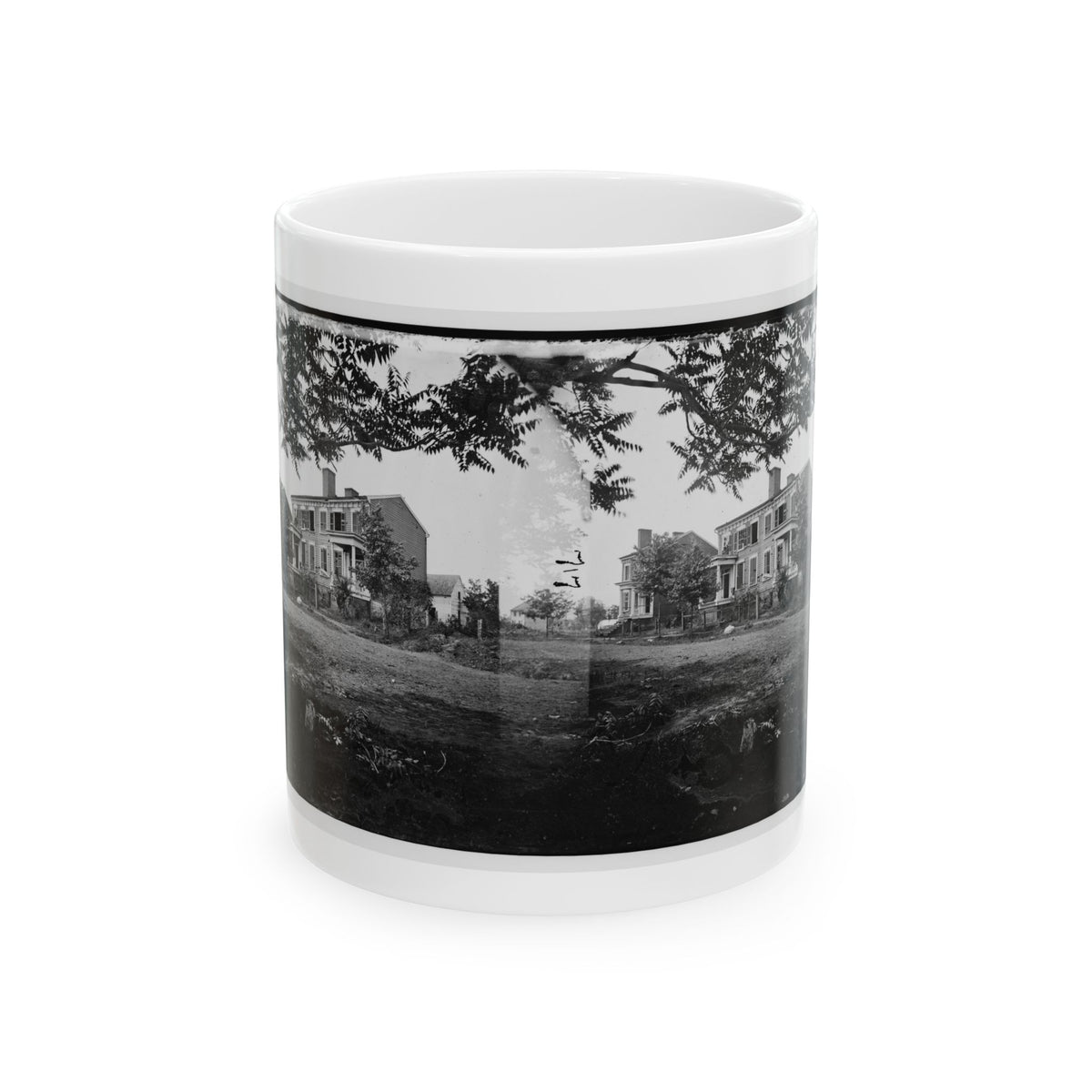 Fredericksburg, Va. Houses Damaged By The Shelling Of December 13, 1862 (U.S. Civil War) White Coffee Mug