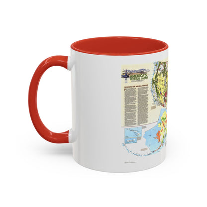 USA - America's Federal Lands (1982) (Map) Accent Coffee Mug