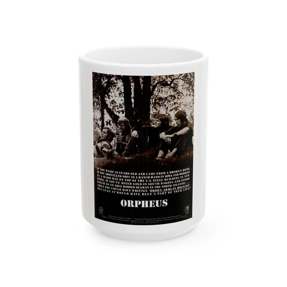 Orpheus 1969 (Music Poster) White Coffee Mug-15oz-Go Mug Yourself