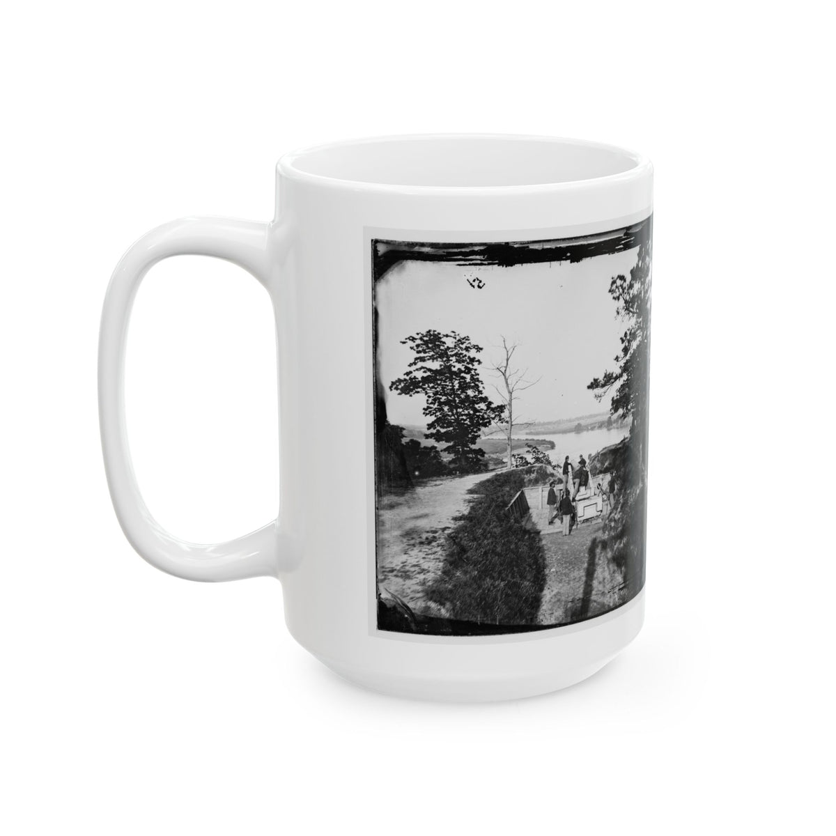 James River, Va. Confederate Gun In Battery Brooks (U.S. Civil War) White Coffee Mug