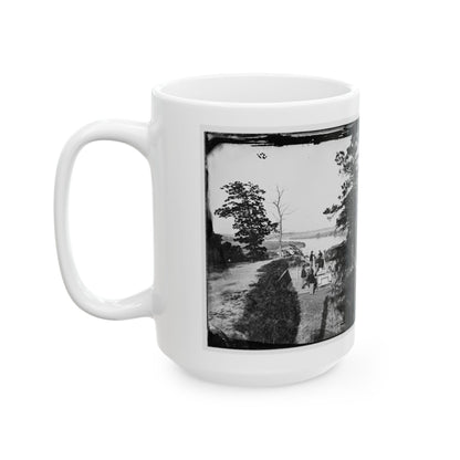 James River, Va. Confederate Gun In Battery Brooks (U.S. Civil War) White Coffee Mug