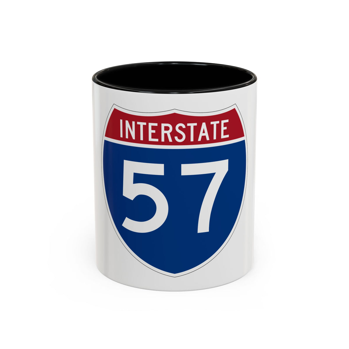 Interstate 57 (U.S. Highways) Accent Coffee Mug