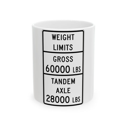 Texas MUTCD R12-4cT template (Texas) (Road Sign) White Coffee Mug