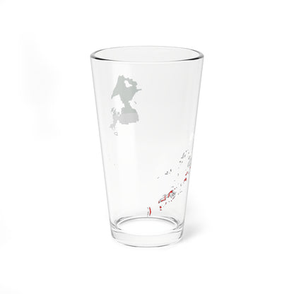 Flag map of Bangsamoro (Philippines) Pint Glass 16oz
