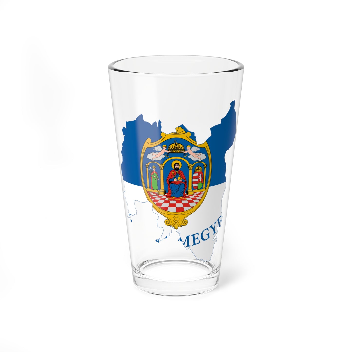 Flag-map of Tolna County (Hungary) Pint Glass 16oz