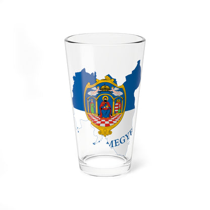Flag-map of Tolna County (Hungary) Pint Glass 16oz