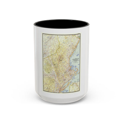 USA - New England (1955) (Map) Accent Coffee Mug