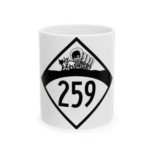 N-259 1950 (Nebraska) (Road Sign) White Coffee Mug
