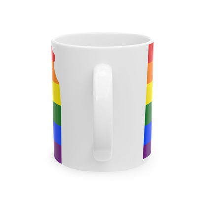 LGBT flag map of Kansas (United States) White Coffee Mug