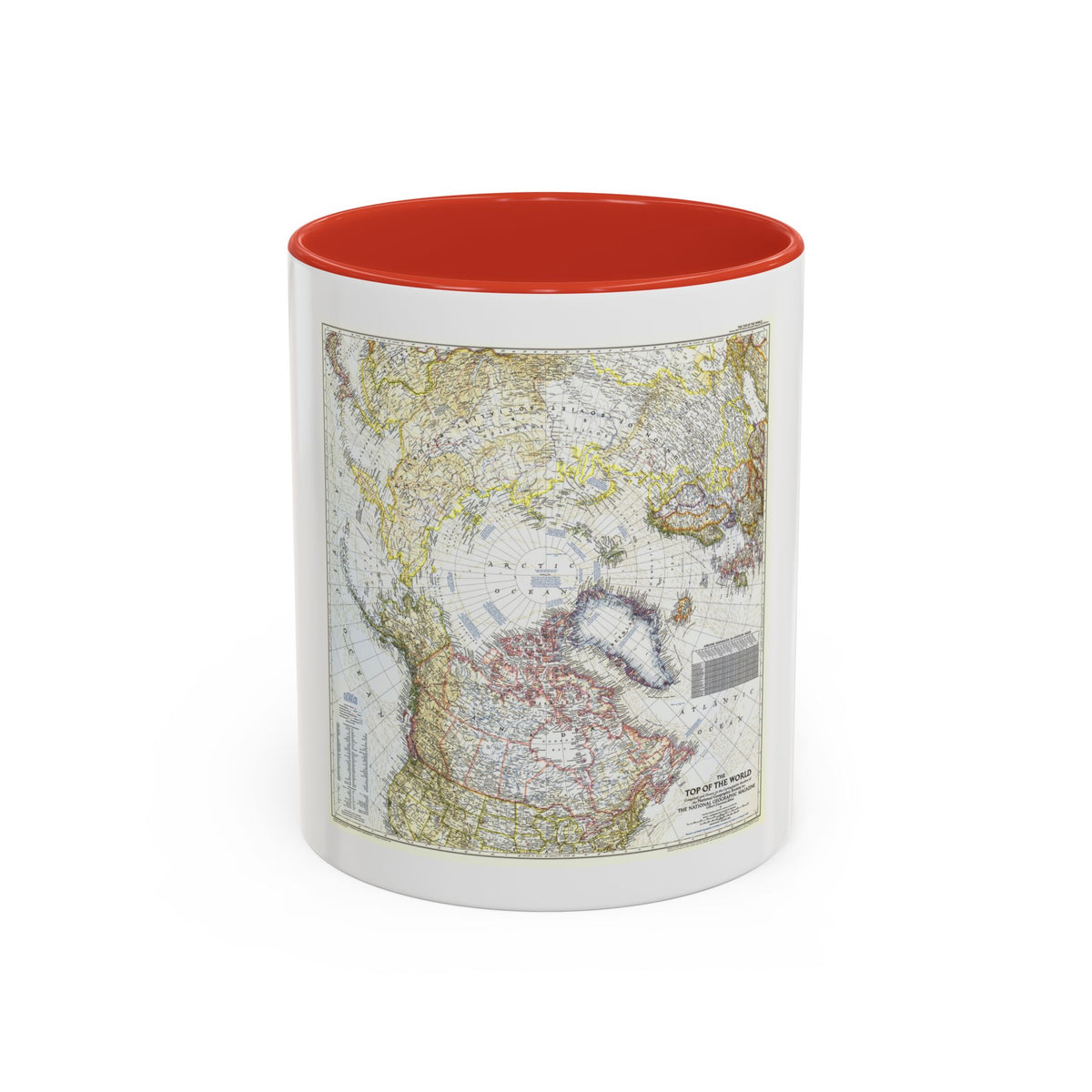 Top Of The World (1949) (Map) Accent Coffee Mug